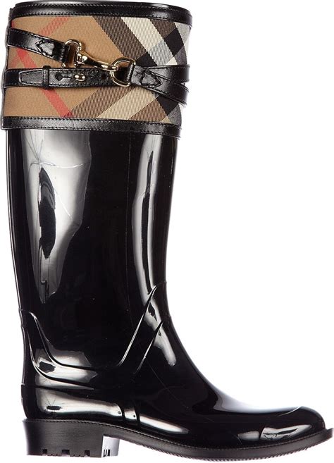 botte de pluie noir burberry|burberry rain boots.